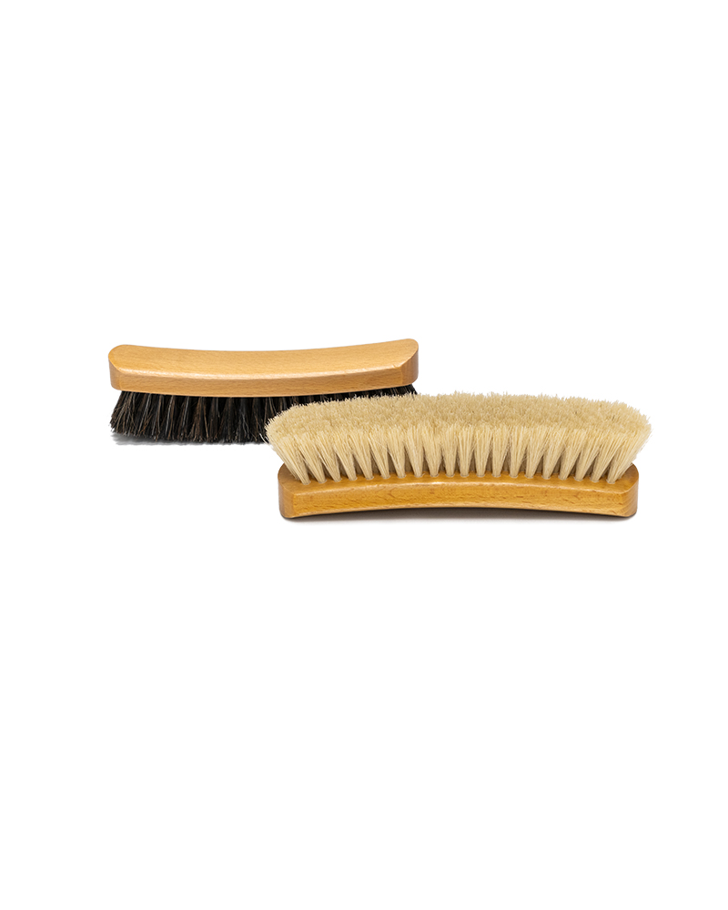 Ox Fibre Co. Horse Hair Shoe Brush, Wooden Horse Hair Shoe Brush